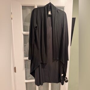 M. Rena Black High-Low Cardigan - One Size